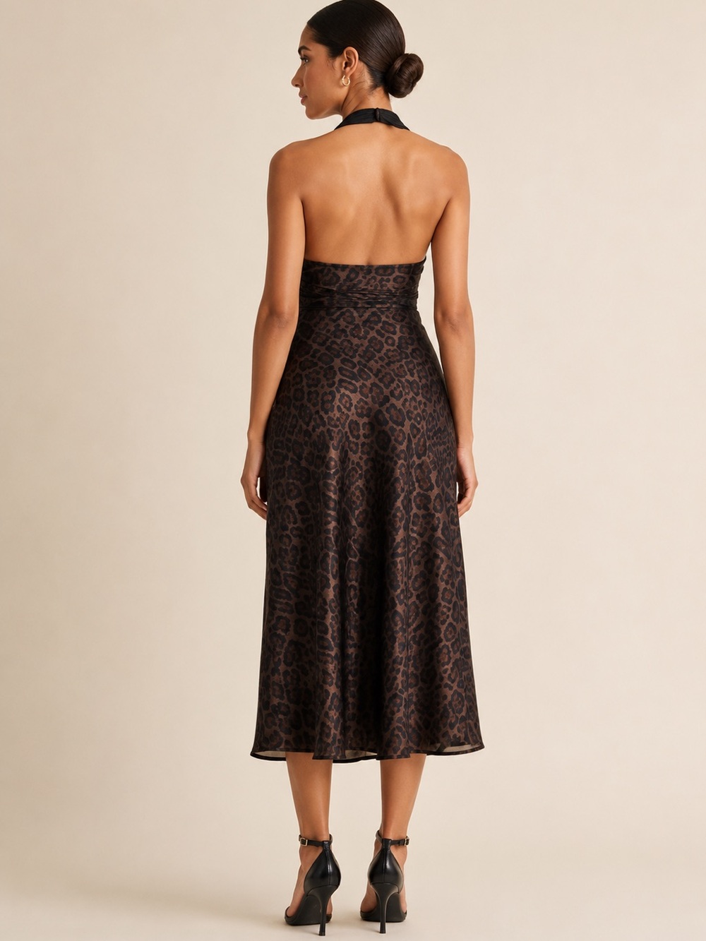 AROSE Kessara Leopard Print Midi Dress - Picture 2 of 3